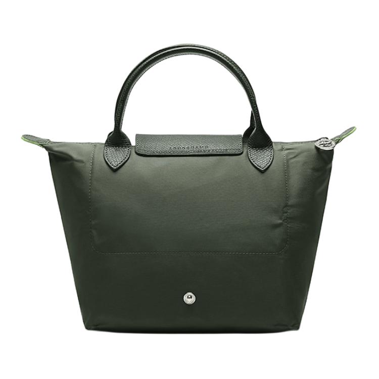 Longchamp Le Pliage Green 23 Short Handle Eco-Friendly Canvas Dumpling Tote Bag Small Women Tote Bag Forest-Green 1621919479