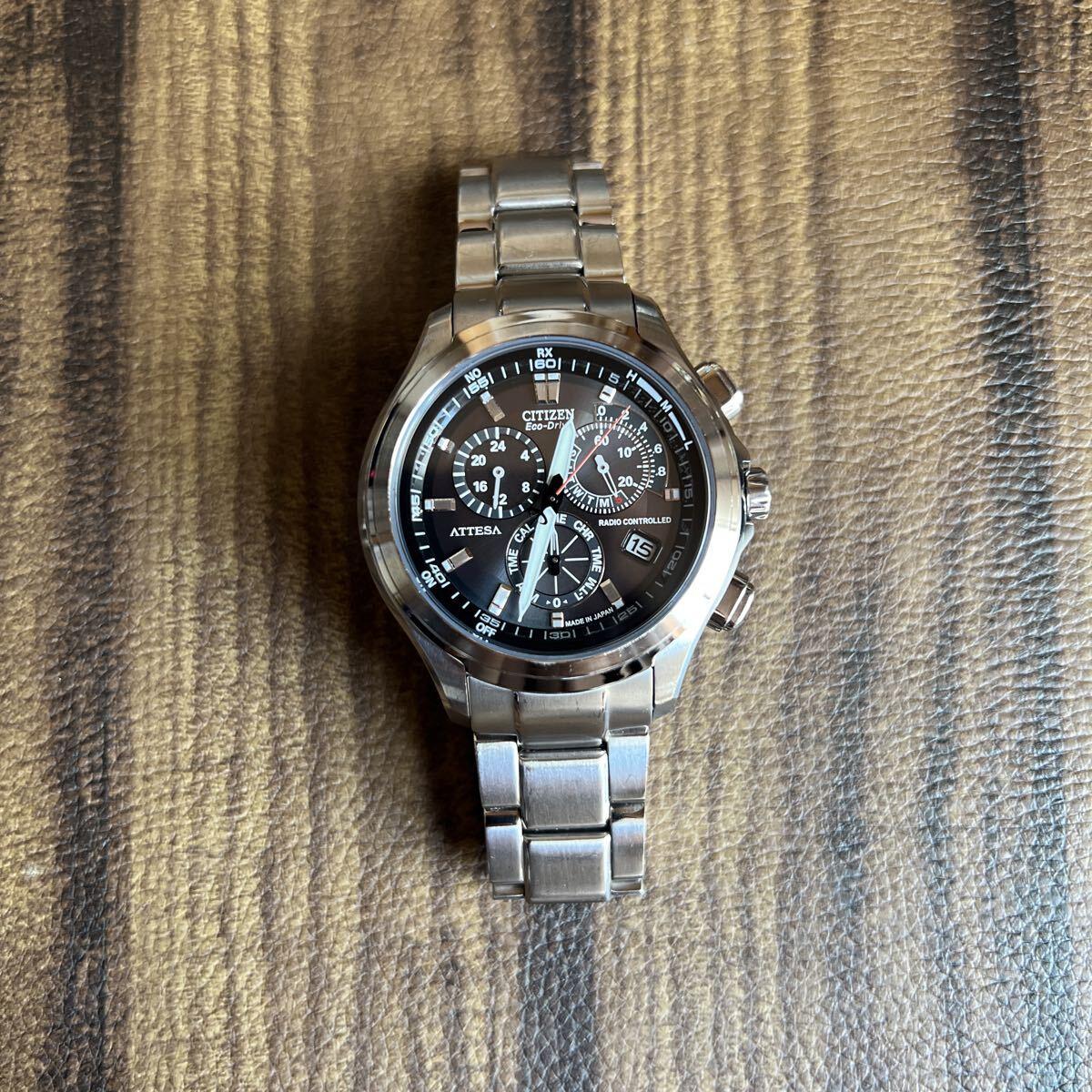 CITIZEN Citizen ATESSA Eco Drive Radio Solar Operating Item ATP53-2891 Men s Watch
