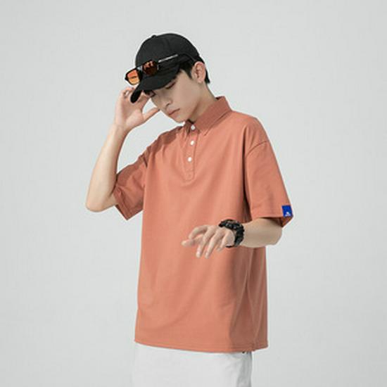 Kunhai Pengyun Men's Trendy Cotton Hooded Short-Sleeve T-Shirt - Loose Fit, Solid Color, Fake Two-Piece Design