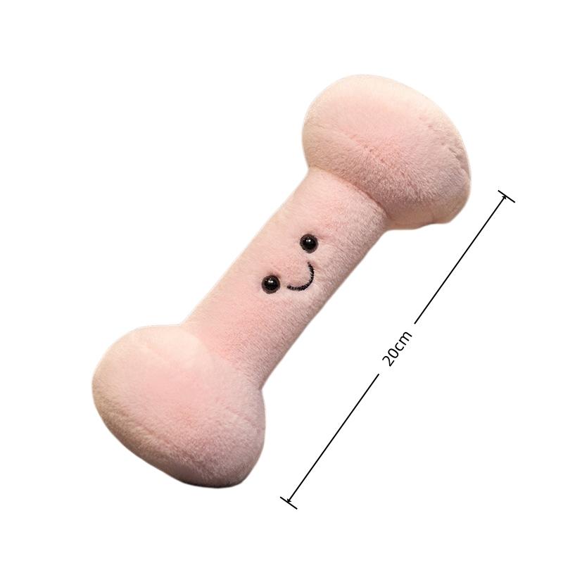 Kawaii Cartoon Anime Dumbbell Dolls Stuffed Plush Toys Handmade Kettle Bells Children'S Fitness Equipment Creative Gifts