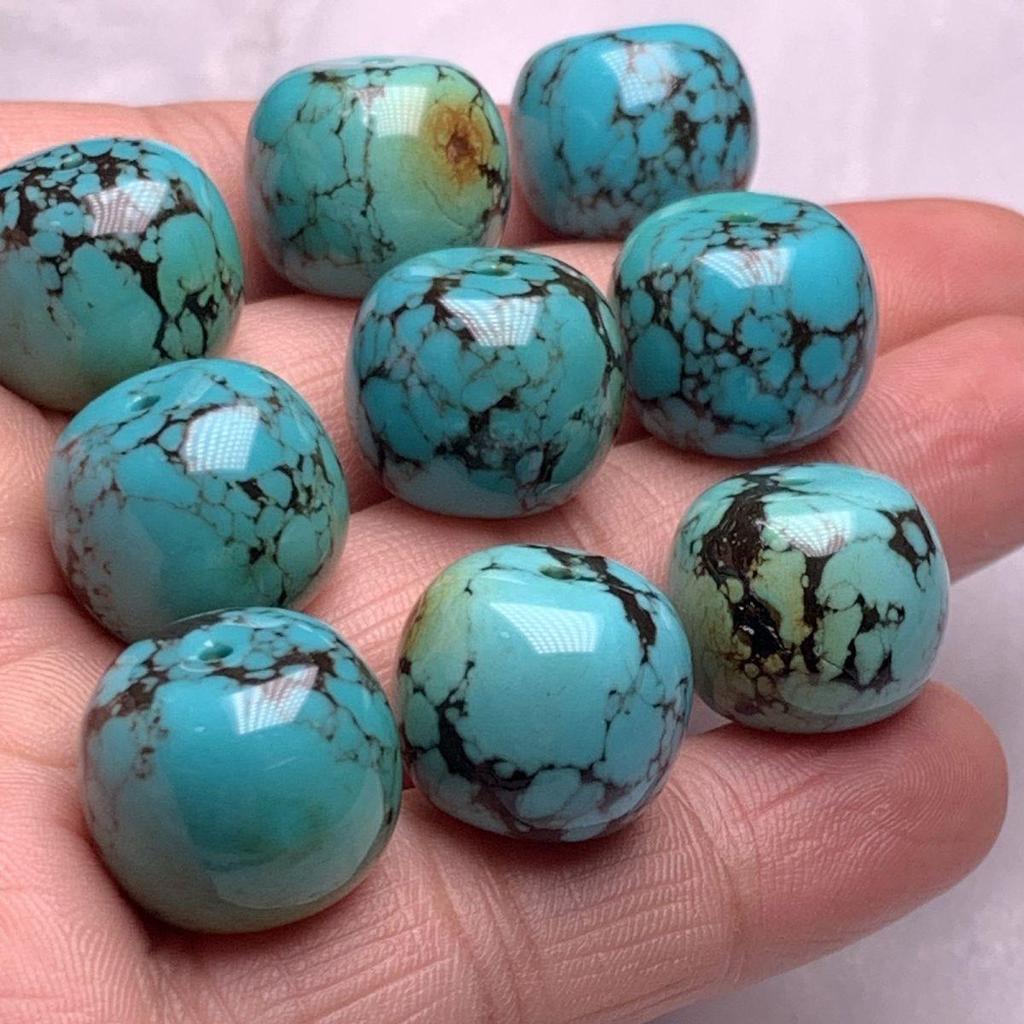 Turquoise Tibetan-Style Iron Barrel Beads - DIY Bodhi Accessories