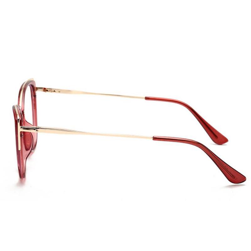 Anti-Blue Light Cat Eye Prescription Spectacle Women Myopia Lens Photochromic Glasses Diopter 0 -0.5 -0.75 -1.0 -2.0 To -6.0