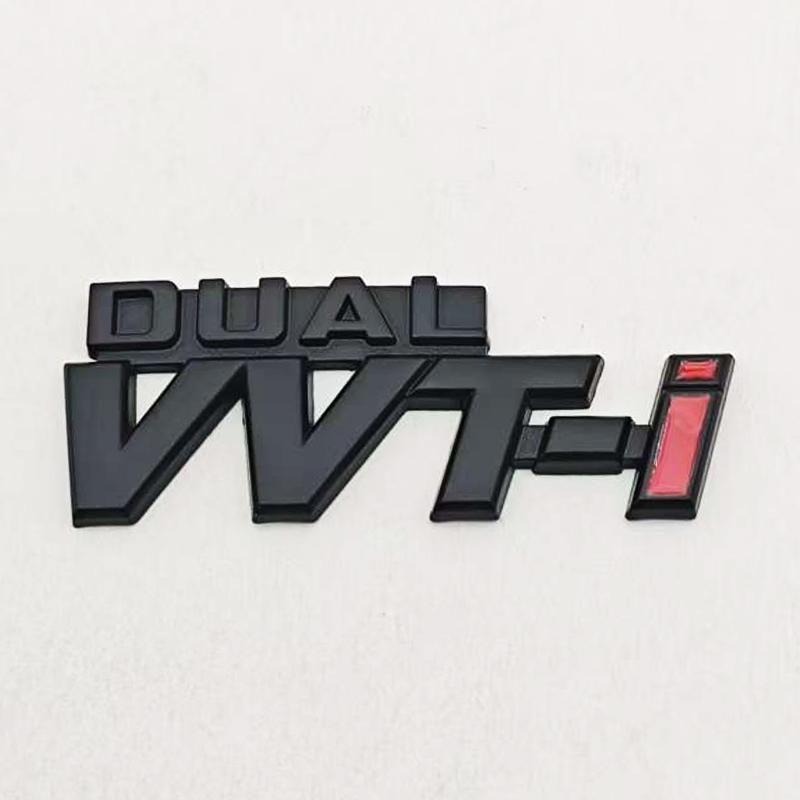 3D Metall Autoaufkleber Logo DUAL VVT-i Emblem Heckklappe Kotflügel Abzeichen Aufkleber Für TOYOTA Dual VVT-i Camry COROLLA YARiS Rav4 PRIUS