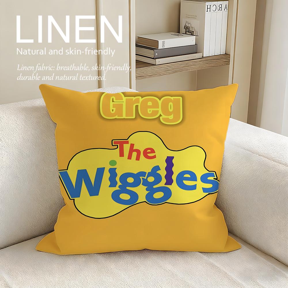 Cute Wiggle Wiggle Cushion Cover Linen Decorative Pillowcase Set Pcs x x x Breathable Washable Sofa Cushion Cover 30X30cm