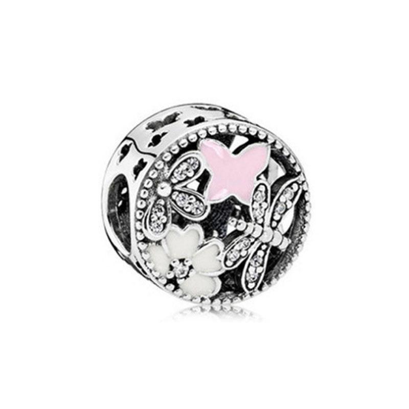 Exquisite925 Silver Flower, Cake Beads Butterfly, Mushroom Exquisite Bracelet Diy Accessories Exquisite Jewelry