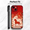 Red Happy Art Chinese New Year 2026 Horse Phone Case Phone Case Soft Packaging Lightweight For iPhone17 16 15 14 13ProMax