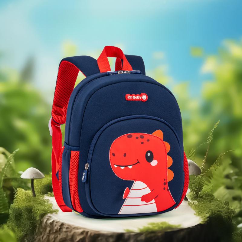  New Dinosaur Kindergarten Backpack Cartoon Cute Boys and Girls Mini Children's Double Shoulder Backpack Baby Backpack