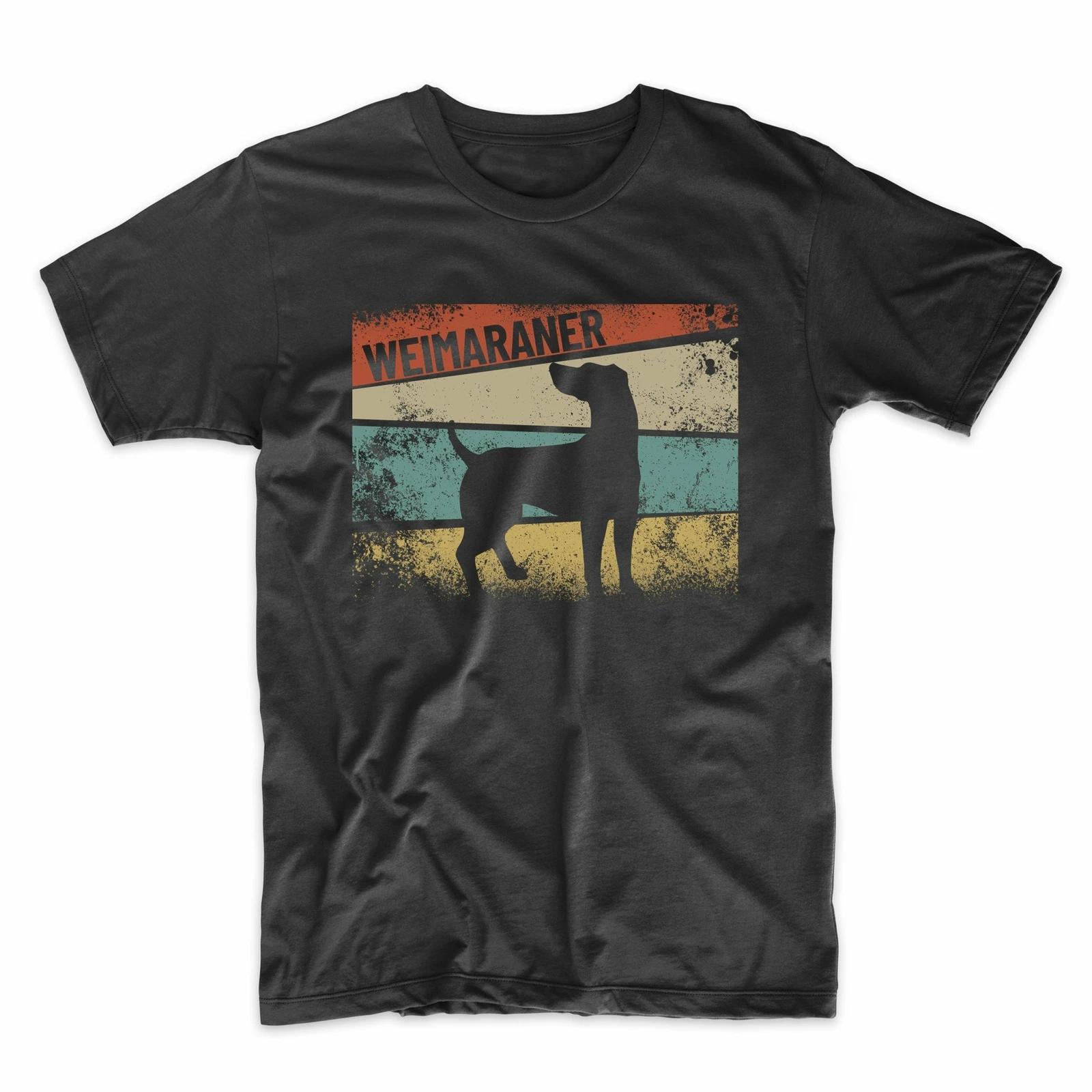 Men s Weimaraner Shirt - Retro Style Weimaraner Silhouette Dog Owner T-Shirt M