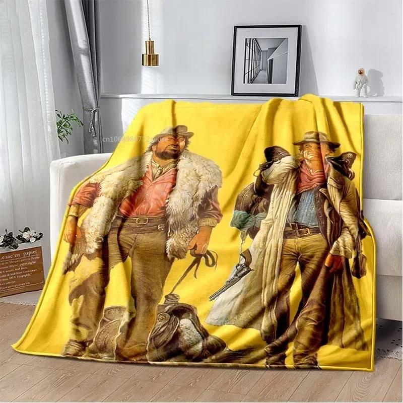 

Graphics Baby Blanket Terence Hill and Bud Spencer Soft Home Bedroom Bed Office Cover Decor Comfortable Throw Blankets Kids 75x90cm