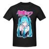 Hatsune Miku Cute Peace Sign White Anime T-Shirt Graphic Oversized Streetwear Pop Rock Concert Fan Merch T-Shirt