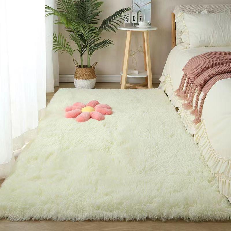 Alfombra Suave y Peluda para Sala de Estar, Alfombras Mullidas para Niños, Alfombra Grande de Área Beige de Felpa para Dormitorio, Habitación Infantil, Guardería, Decoración Moderna para el Hogar