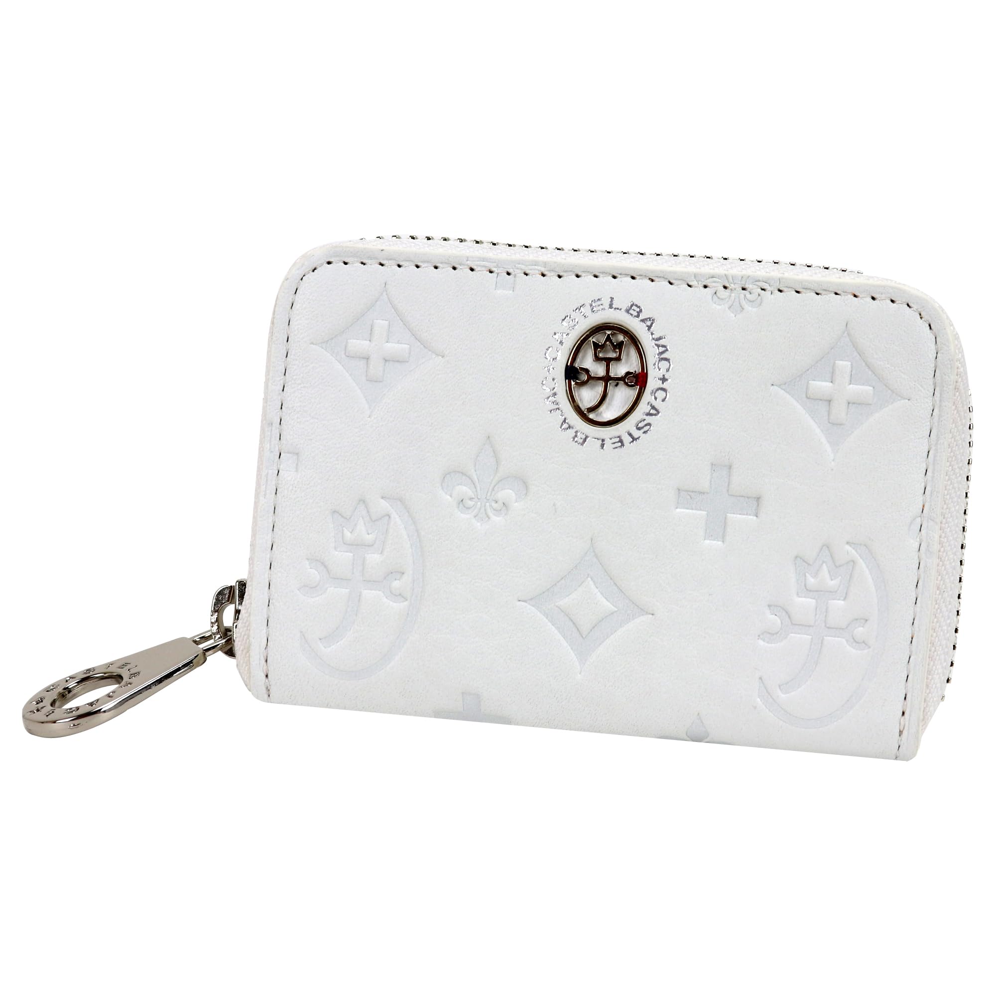 

Castelbajac Marcel Leather Coin Case with Key Ring Leather (White/WH)