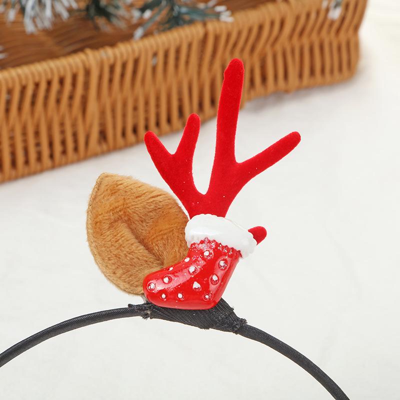 Red Christmas Antler Fairy Headband – Festive Holiday Decoration and Gift