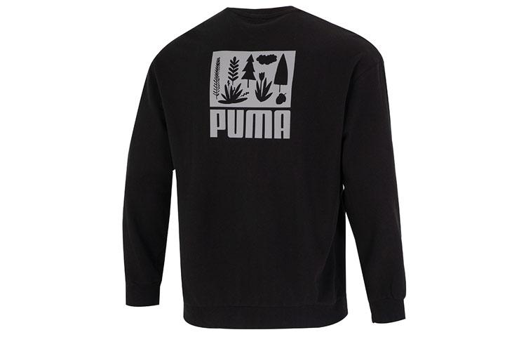 PUMA Sweatshirts Men s Black Crew Neck Moderate Other 538780-01 L