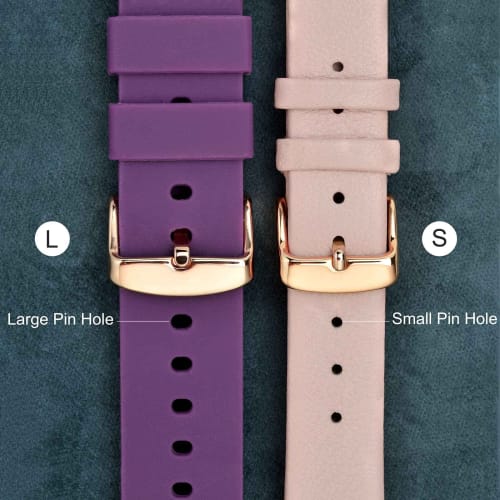 WOCCI 20mm Stainless Steel Polished Pin Buckle Watch Band Replacement Clasp, Rose Gold (Large)