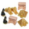 ABOOFAN 8 Pieces Egyptian Pyramid Statues Miniature Model Souvenirs Ancient Egyptian Civilization Collectible Figures Egyptian Sphinx Figurines