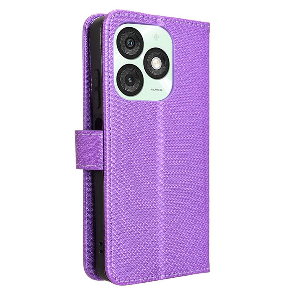 For itel A50 Case Diamond Texture PU Leather Phone Cover