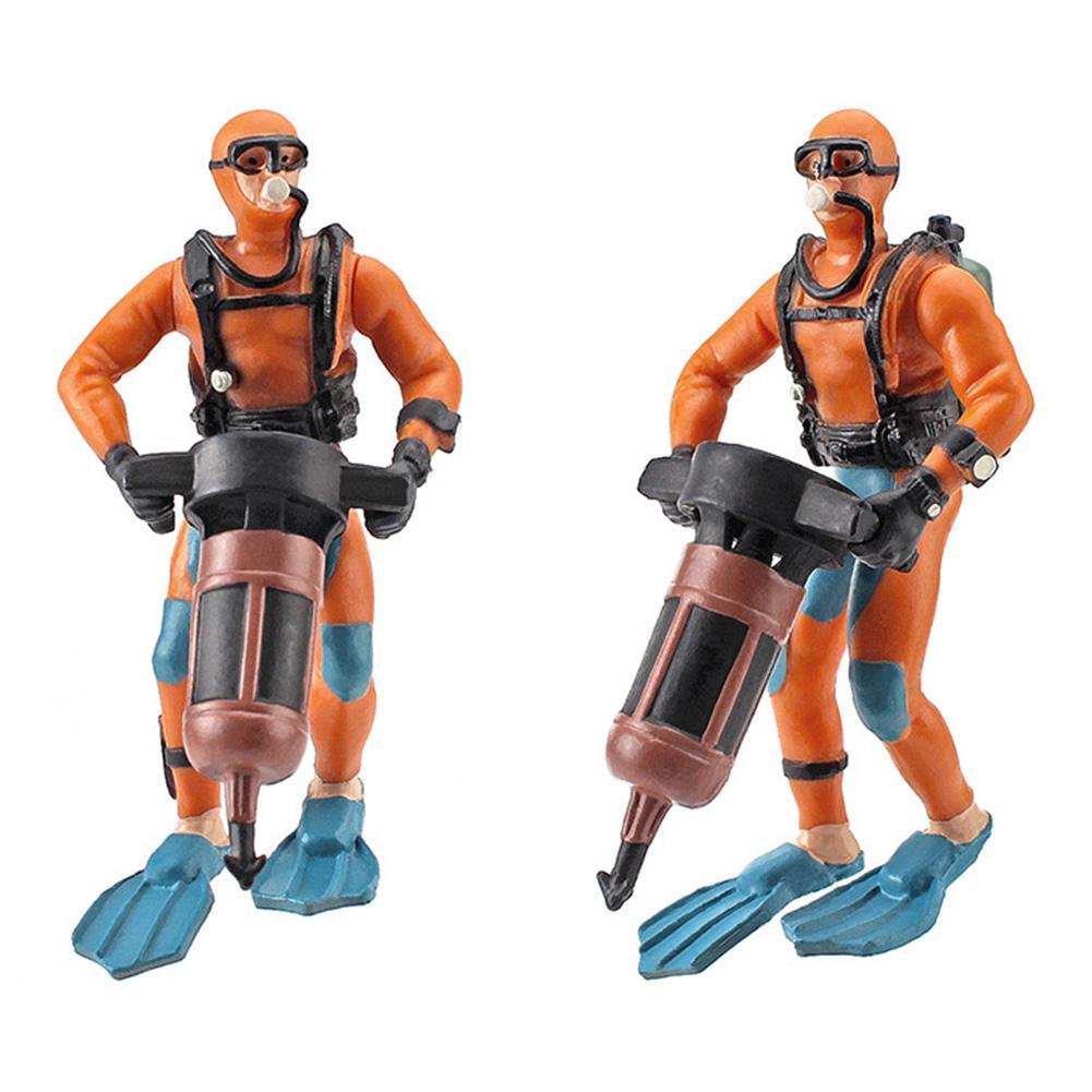 Plastic Seabed Exploration Diver Doll Scene Decoration Toys Miniature Oceans Scene Model Diver Action Figures Toys