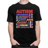 Autism Mashup T Shirt for Men Funny Introvert Awareness Quotes Tshirt Humor Streetwaer Short Sleeve Tee Shirt