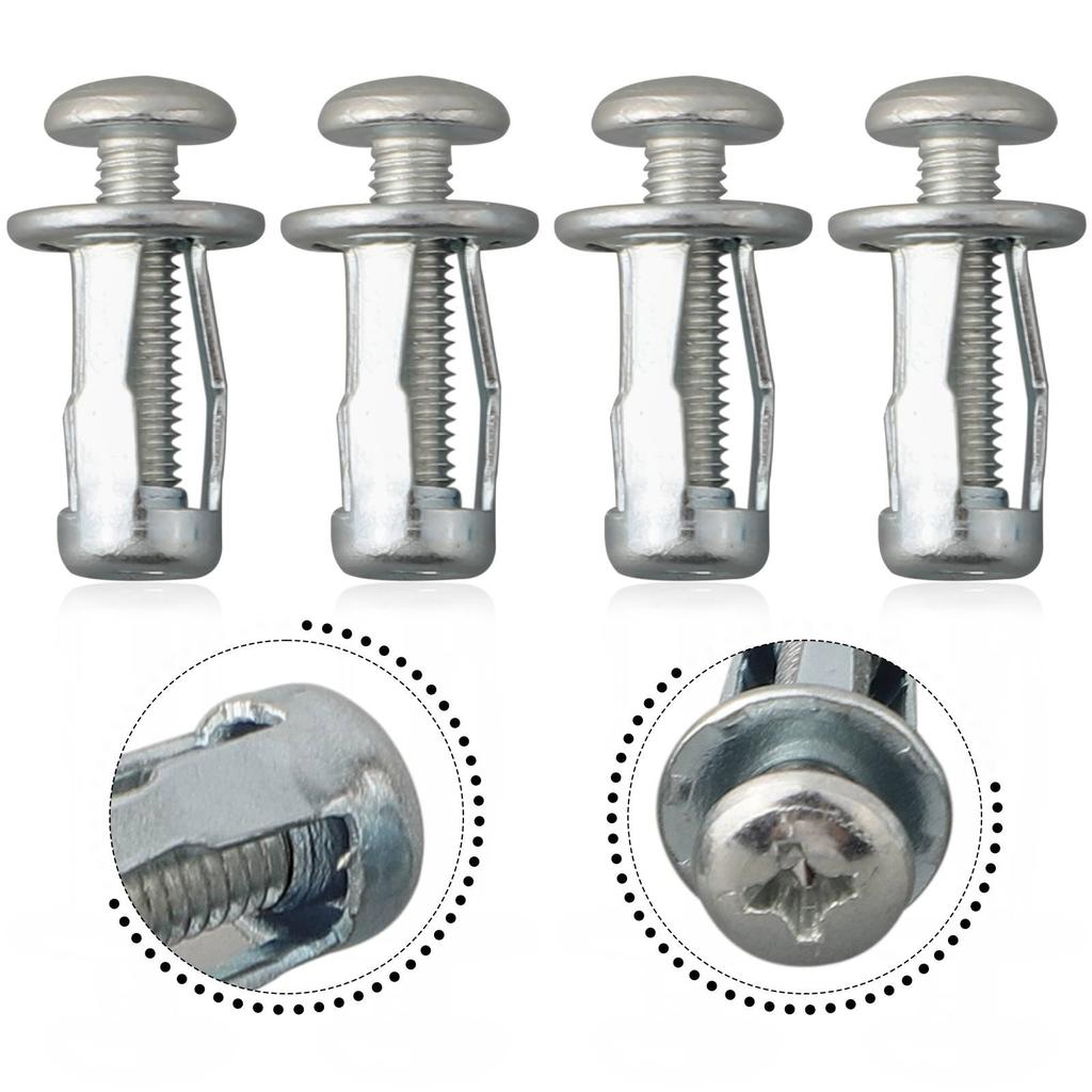 20 Stück M4 M5 M6 Spreizdübel mit Schraube Blütenform Metallmutter Blüten-Spreizdübel für Vorhang-Spreizklemme Hohlwände