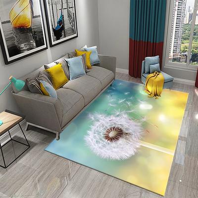 3D Löwenzahn Muster Teppich Fußmatte Rutschfest Badezimmer Schlafzimmer Wohnzimmer Teppich Fußmatte Küche Hauseingang Bodendekor Geschenke