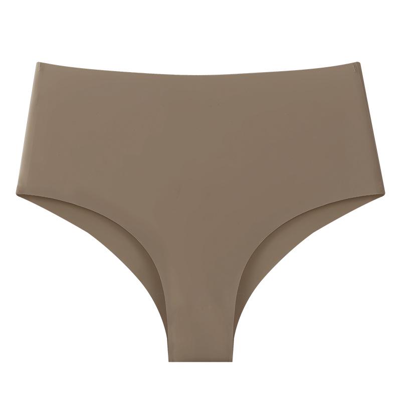 Seamless Women's Mid-High Waist Yoga Panties - Breathable Tummy Control Hip Lift Ice Silk Underwear