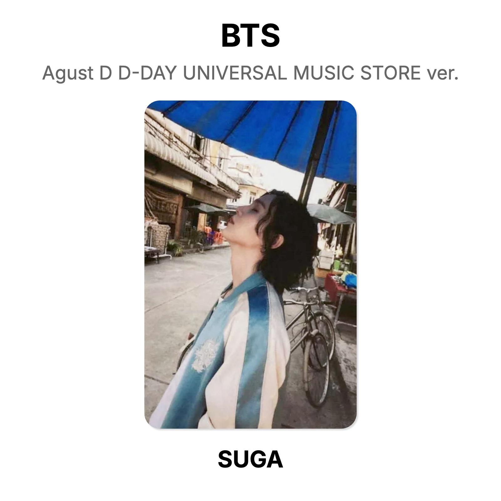 BTS SUGA Agust D D-DAY UNIVERSAL MUSIC STORE ver. Official Photocard SUGA