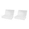 2PCS Fishing Lure Tackle Box Plastic Clear Visible Fishing Lure Bait Squid Jig Hooks Accessory Storage Case Container