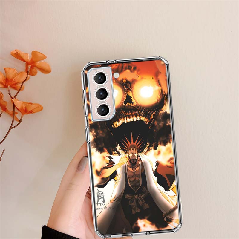 BLEACH Zaraki Kenpachi Clear Phone Cases for Samsung S26 Ultra Galaxy S25 Edge S24 S23 FE S21 Plus S20 S22 S10 Cover Patterned C