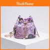 New Chinese Style Vintage Water Bucket Bag With Embroidery And Sequins For Daily Use