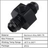 EVIL ENERGY 6AN Male to 6AN Male Flare Union Coupler with 1/8 NPT Gauge Port Fitting Adapter 2PCS