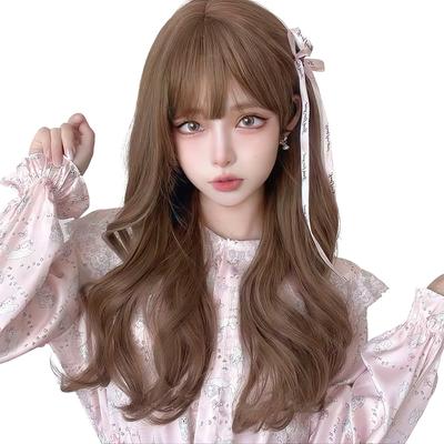 Sofeiyan Lange Locken Locken Welle Voll Lolita Alltag Kurze Hitze Harajuku Inklusive Perücke, Haar, Perücke, Perücke, Cosplay, Verwendung, Natürlich, Damen, Gesicht, Beliebt,