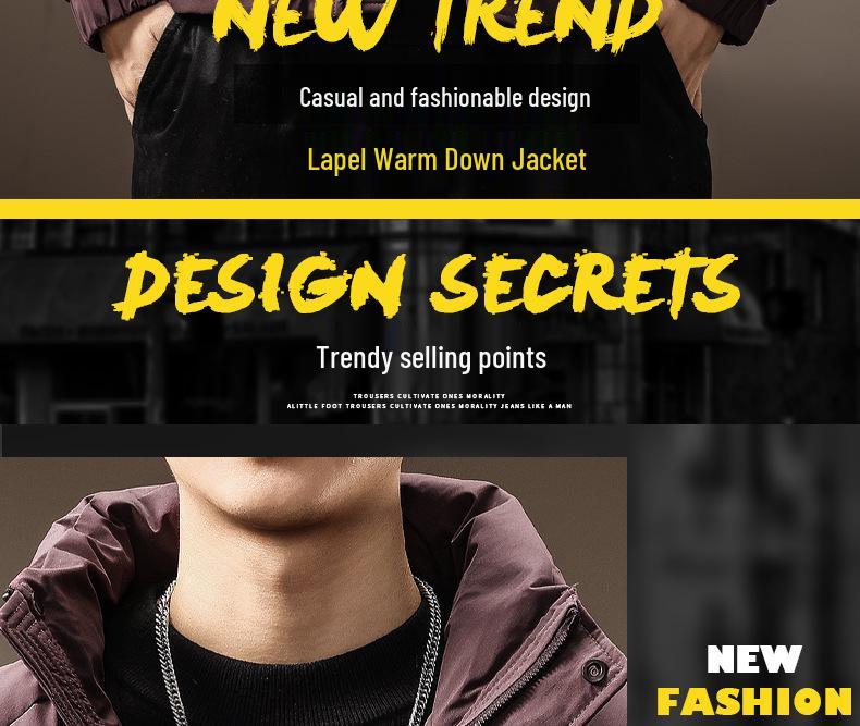 Men's Luxury Stand Collar White Duck Down Jacket - Thick, Warm, and Fluffy Winter Coat