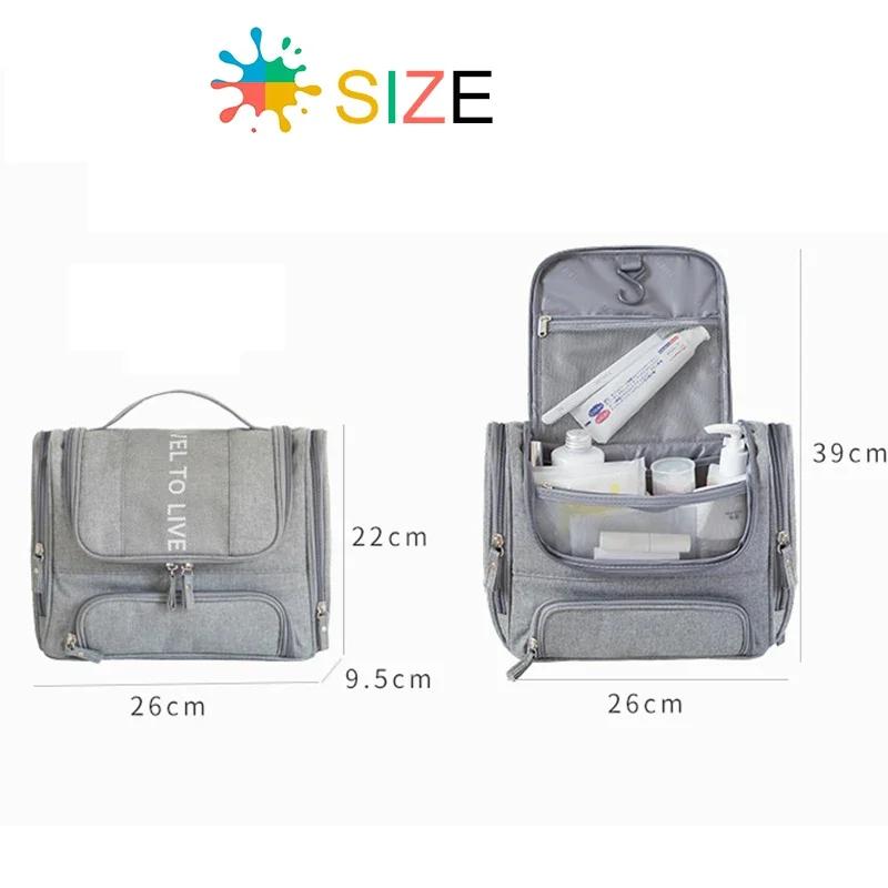 Wodoodporna męska wisząca kosmetyczka organizator podróży kosmetyczka dla kobiet niezbędnik kosmetyczka do mycia na mokro i na sucho kosmetyczka