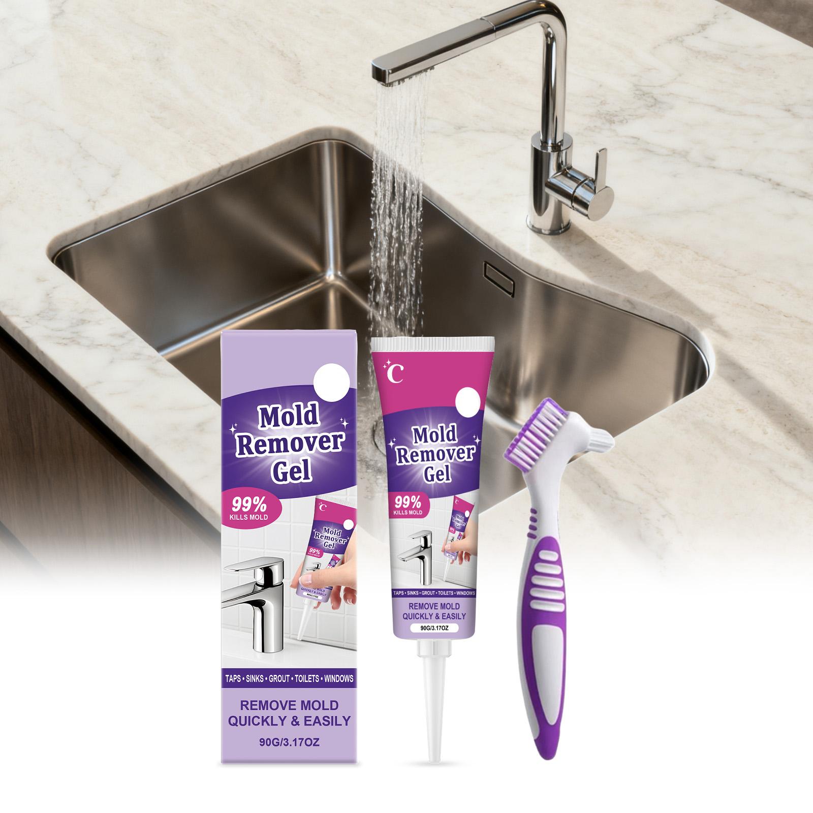 

Mold Removal Gel, Household Cleaning Gel, Powerful Multi-functional Cleaning Gel For The Gaps Between Bathroom And Kitchen Tiles. Comes With A Brush. One Size