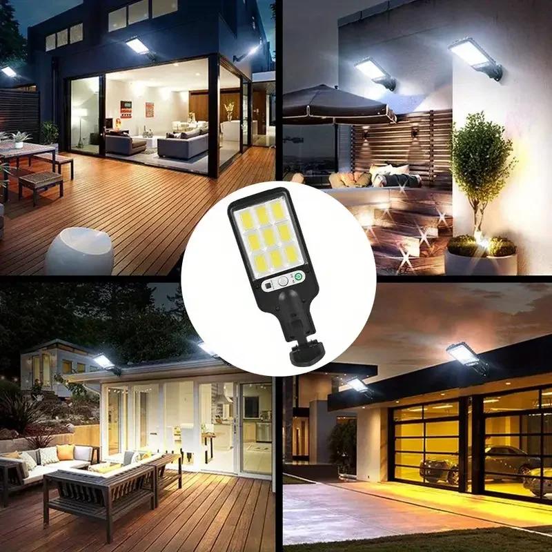 1/2 Motion Sensor Solar Rechargeable Street Lamp Outdoor Wall Lamp for Courtyard and Porch Lighting Decoration Light
