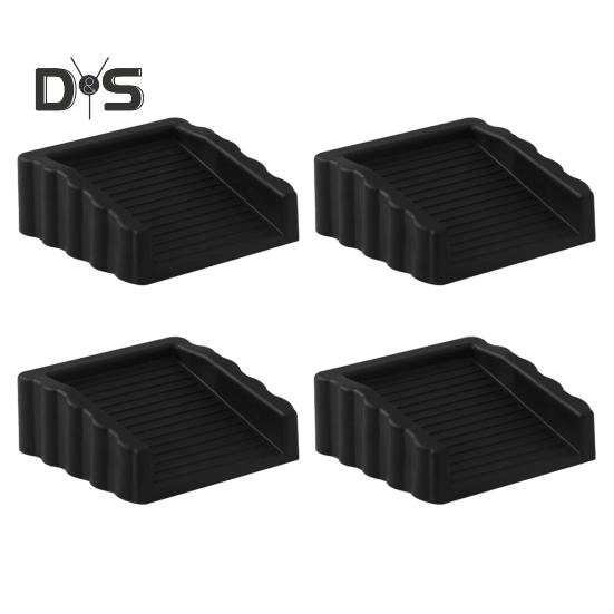 

4 шт. резиновый дверной клин, протектор стены, прочный, противоскользящий, ветрозащитный, без сверления, противоударный, ковровая плитка, бетон, деревянный пол, дверной упор чёрный