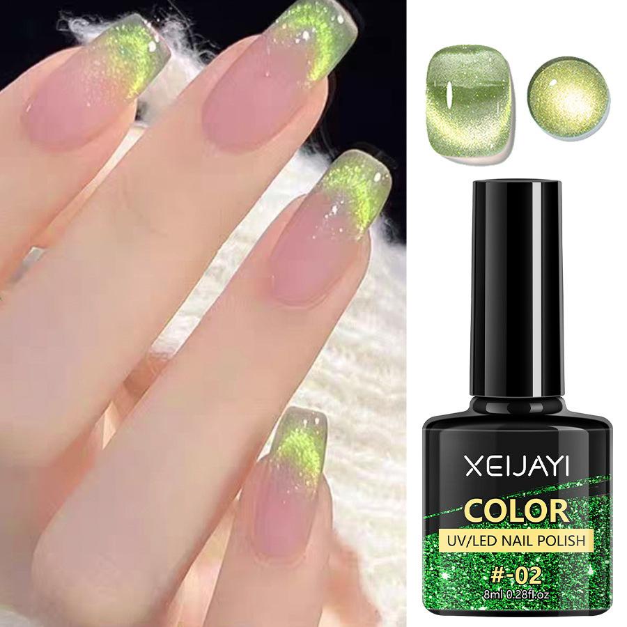 7.3ml Salon Quality Glass-like Cat Eye Gel Polish High Gloss Long Lasting Magnetic UV/LED Polish