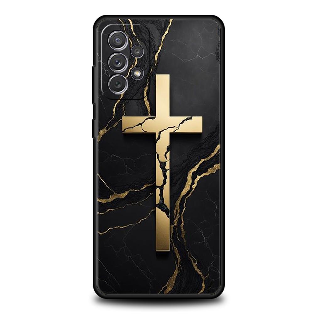 Phone Case for Samsung Galaxy A55 A53 A52 A52S A51 A41 A35 A32 A25 A23 A15 A13 A71 A72 5G Soft TPU Cross Pattern Element Design