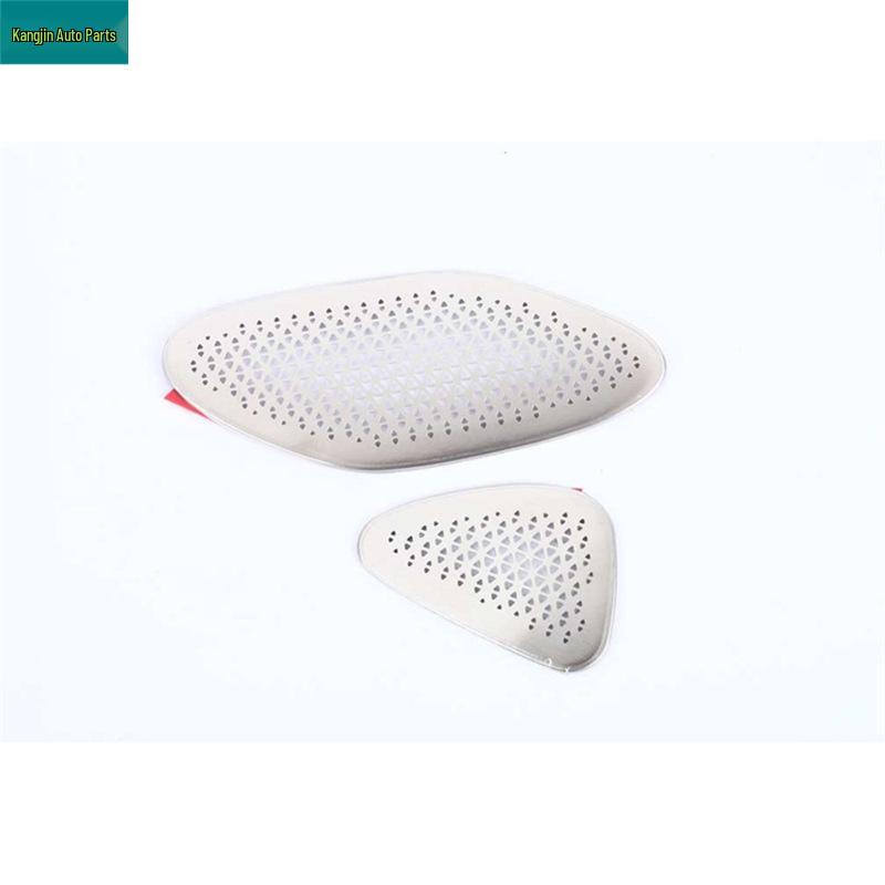 Dustproof Speaker Covers for 2025 Aion V Tyrannosaurus Rex Front Door Panels - Silver Stainless Steel Interior Modifications