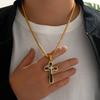 European and American Personality Niche Jewelry Accessories Double Cross Pendant Necklace