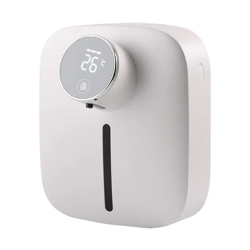 Automatic Foam Soap Dispenser Wall Hanger Press Dispenser Digital Temperature Infrared Liquid Soap Dispenser Pump Hand Sanitizer белый