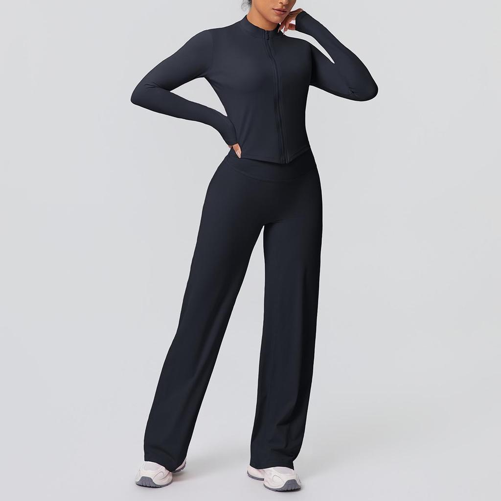 High-Waist Fitness Jacket & Butt-Lifting Yoga Pants Set