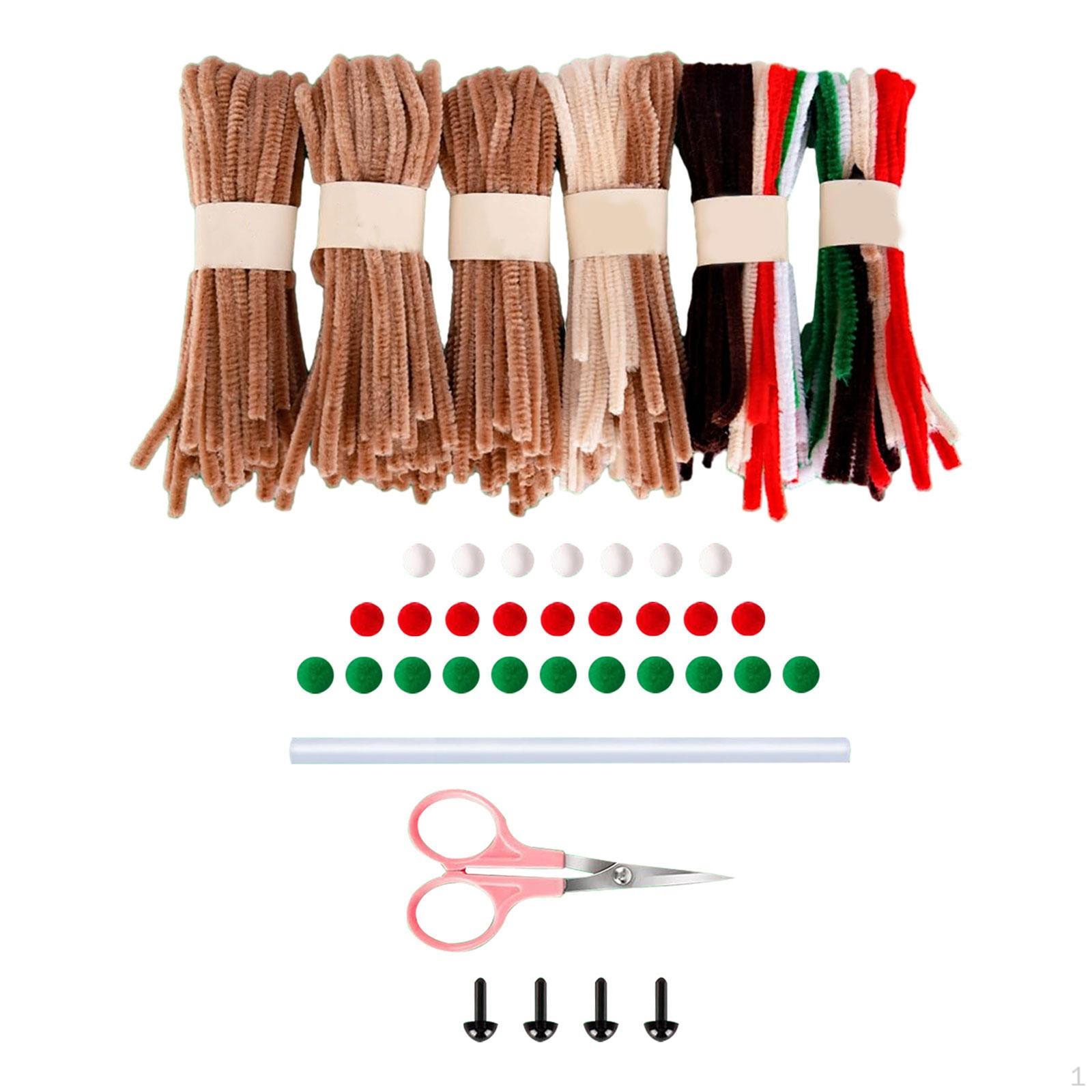 

Рождественский набор для чистки труб «сделай сам» с 86 шт. синельными стержнями, легкий мягкий материал для искусства и