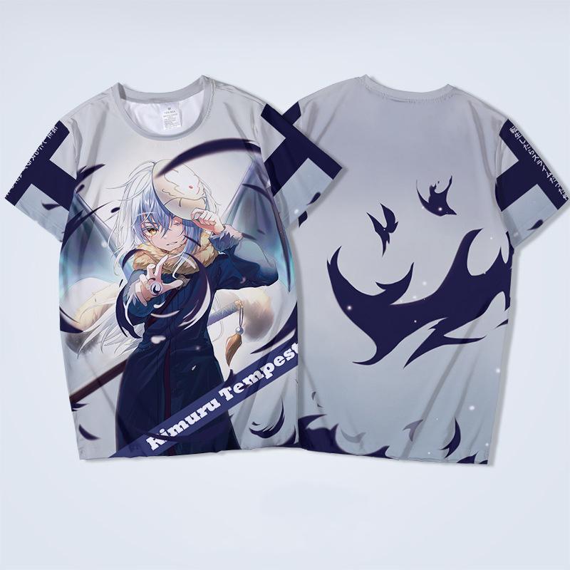 Anime trička Tenkrát jsem se reinkarnoval jako sliz 3D tištěný streetwear Muži Ženy Tričko nadměrné velikosti Harajuku Dětská trička Topy