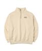 URBANAGE Design Studio Logo Oversized Half-Zip_Cream