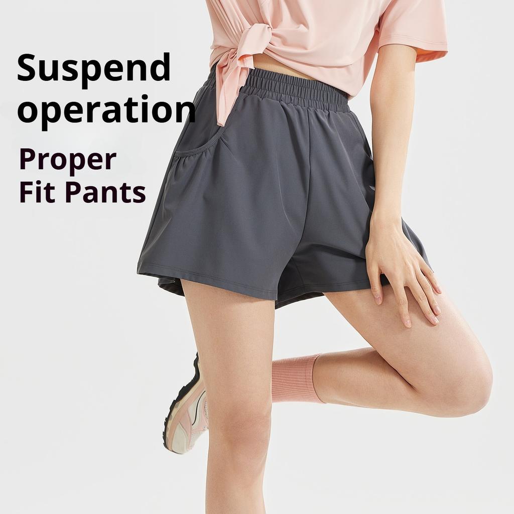 Women's Yoga Shorts Casual Anti-Exposure High Waist Hip Lifting Running Fitness Shorts