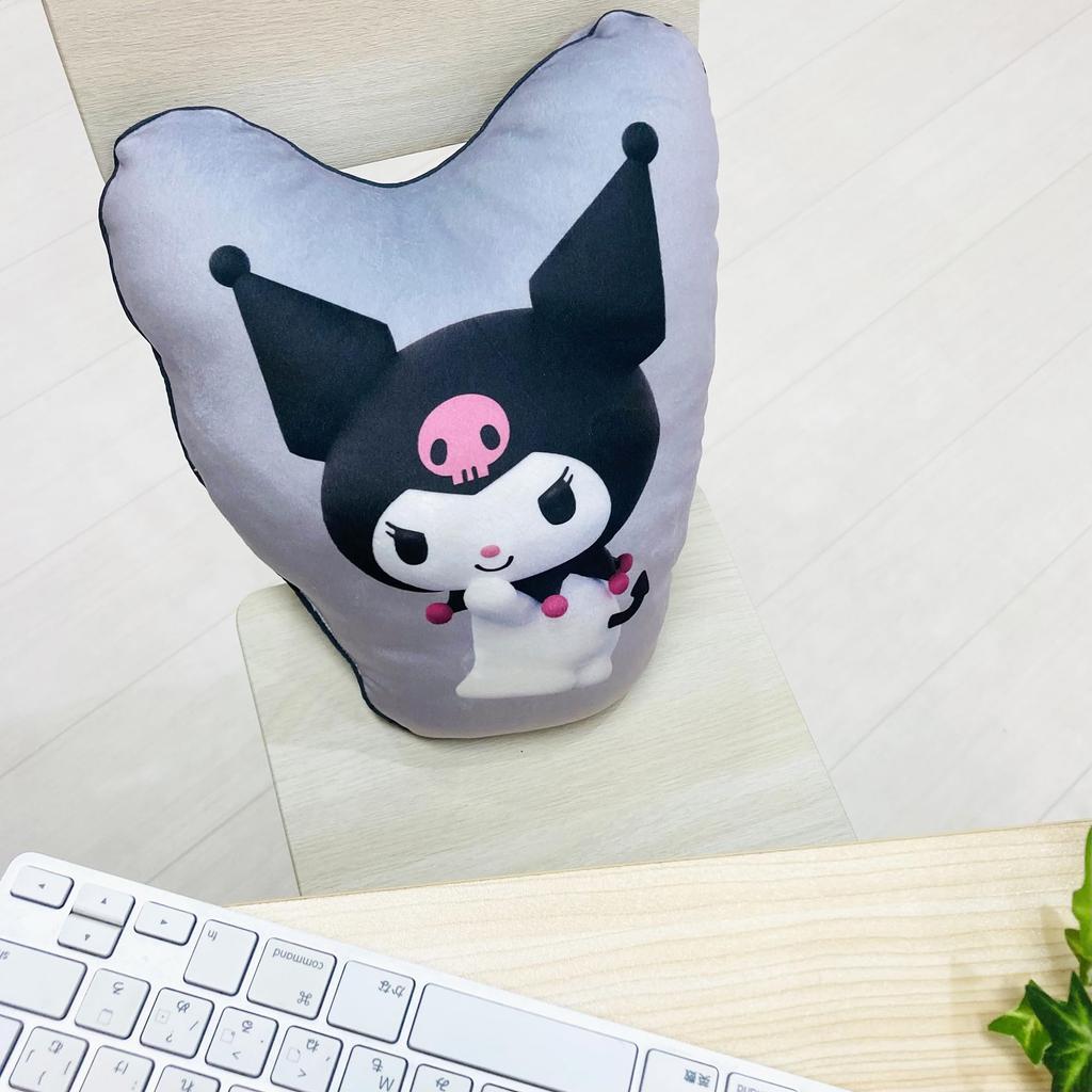 MORIPiLO Body Sanrio Characters Kuromi Micro Plush Nap by Morishita Makura Pillow, (Die-Cut Cushion), Skin-Friendly Fabric, Toy, Pillow, 30x40x10cm,