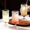 Elegant High Stem Glass Cup for Beverages: Ideal for Fruit Tea, Cocktails, and Juice.