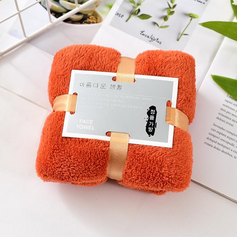 Coral Fleece Ribbon Square Towel - Wedding Souvenir Gift